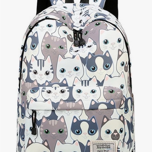 Cat Print Backpack - Picture 2 of 3